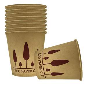 크라프트 나무 종이컵 친환경 185ml 자판기