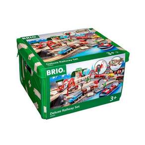 Brio 월드 디럭스 레일웨이 기차놀이 세트 33052 원목