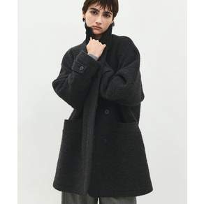 ROUGH SIDE WHITE LABEL Pluffy Double Coat Charcoal