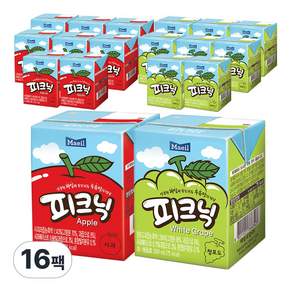 매일유업 피크닉 200ml 16팩(사과8+청포도8)
