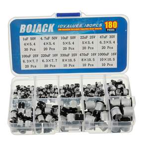 BOJACK SMD 알루미늄 전해 커패시터 1uF 1000uF 180 키트