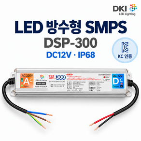 국산 조명가구용 안정기 방수 SMPS DSP300 컨버터 12V