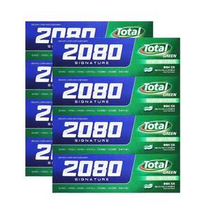 덴탈크리닉 2080 시그니처토탈 그린치약 125g 8개