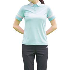 럭스골프 여성용 430골프 시보리 배색 반팔 골프셔츠 LB3M618W