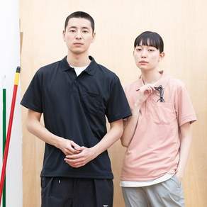 남녀공용 UV컷 반팔 드라이 카라 티셔츠 커플 단체복
