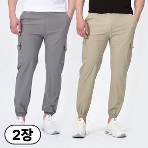 필드웍스 1+1 남성 여름용 아이스 카고 조거팬츠 쿨 스판 냉감바지