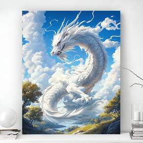 액자 캔버스형 보석십자수 DIY 키트 40X50cm 풍경 동물 대형 금전운 풍수 그림 객실 인테리어 거실 장식 재물운 개업 이사선물 PK-01545