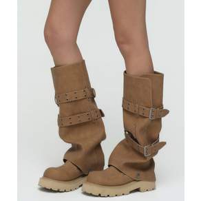 [백화점상품] 블랙퍼플(BLACK PURPLE) 포지 투웨이 뮬 부츠 _캐러멜 브라운 Forge Two-Way Mule Boots_Caramel Brown BP26FWSH02_