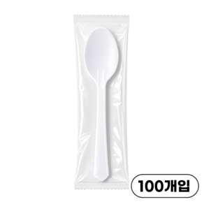 일회용수저 숟가락 개별포장 백색 국내생산