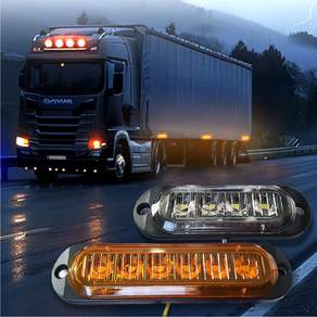 삼항LED 트럭 화물차 옆면등 LED 차폭등 사이드램프 미등 12V 24V 4LED 6LED 사이드라이트 2개 한세트