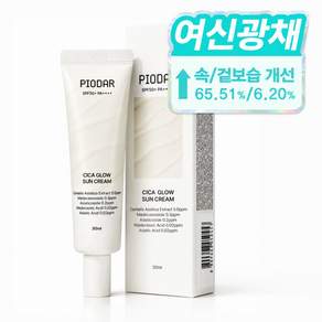 피오다르 톤업 화잘먹 수분 시카 글로우 선크림 SPF50+ PA++++ 백탁없는 혼합자차 자외선차단제