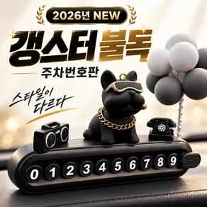 몽카 불독 자동차 주차 번호판