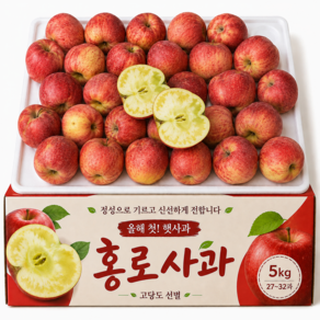 [돌풍특가] 올해첫 햇사과 고당도선별 홍로사과