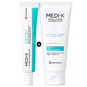 약국입점 메디케이 트러블 카밍 스팟 20ml+트러블 클렌징폼 200ml 2종세트 여드름기능성 시카 진정 좁쌀 화농성