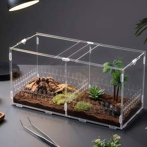 blitopia 청소 편리한 도마뱀 사육장 파충류 하우스 집 40*20*20.5cm