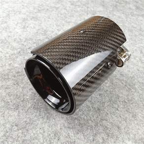1 Pcs ///M 성능 광택 블랙 카본 배기 Syetem 파이프 Bmw F90 M5 F87 M2 M2C F80 M3 F82 M4 F20 F22 F3X 노즐 테일
