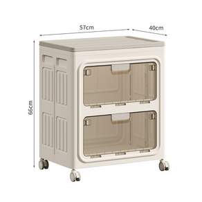 [스마트박스]접이식 수납장 옷정리 이불 정리 140L 대용량 원룸 필수템 공간 절약 디자인 360도 회전 바퀴 이동식 수납장 리빙 박스