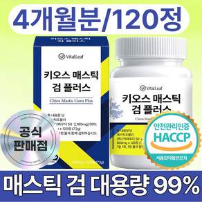 VitalLeaf 키오스 매스틱 검 플러스 식약청 인증 HACCP 제조시설
