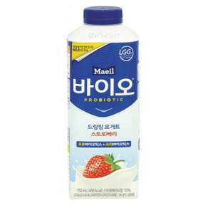 Maeil 건강한간식 아침식사 매일바이오 드링킹 요거트 스트로베리 냉장 750ml