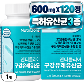 [100% 정품] 뉴트리던 구강 유래 유산균 특허 프로바이오틱스 HACCP 인증