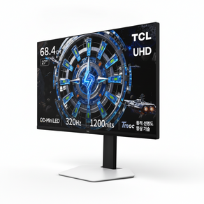 TCL 4K UHD QD-MiniLED 160Hz FHD 320Hz 듀얼 모드 HFS 게이밍 모니터