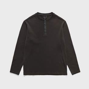 언어펙티드 [ESSENTIAL] HENLEY NECK LONG SLEEVES / CHARCOAL