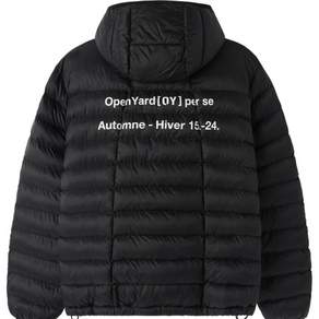 OPENYARD 경량 패딩 [매장정품] 오픈야드(오와이) CURVED ZIP OYBFF1OU009BK