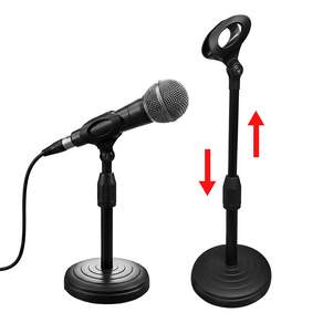 탁상용 마이크 스탠드 거치대 홀더 튼튼한 메탈 기둥