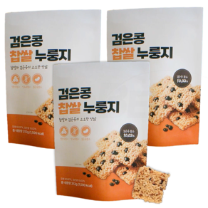 바삭한 영양간식 건강 정가네 검은콩 찹쌀 누룽지 건강간식 아침대용 구수한 수제 소분포장 글루텐프리 밀가루제로