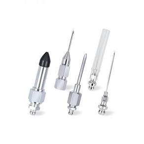 5PCS 그리스 건 바늘 액세서리 세트 그리스 바늘 디스펜서 고무 커플러 어댑터 그리스 주입기 분리형 그리스 바늘 팁 및 좁고 깊은 공간을 위한 바늘 노즐 2개 포함