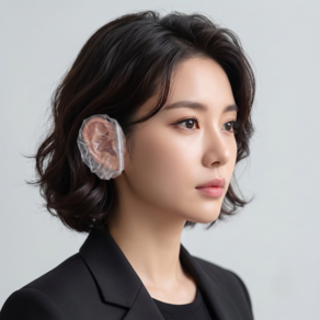 일회용 비닐방수 이어캡 미용실 염색 파마 귀마개