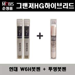 현대모비스 순정 컬러 붓펜 페인트 + 투명 붓펜 페인트 세트