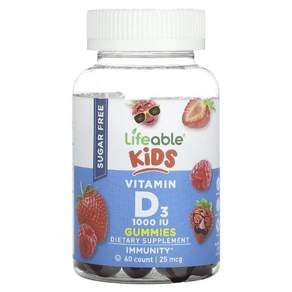라이퍼블 비타민D3 Kids VitaminD3 구미젤리 네추럴 베리맛 1000IU 60개