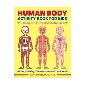 영문 유아도서Human Body Activity Book for Kids: Hands-On Fun Grades K-3 Paperback (미국판) Mazes Coloring
