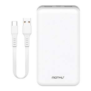 모디스 슬림 듀얼 보조배터리 10000mAh + C타입 케이블