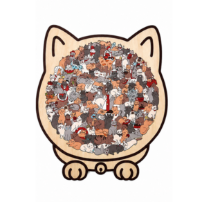 고양이 강아지 직소퍼즐 입체 나무 원목 3D