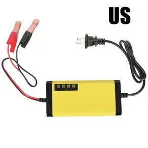 12V 2A 자동차 배터리 충전기 220V 전원 펄스 수리 습식 건식 납산 LED 디스플레이 모터 트럭, 01 EU Plug