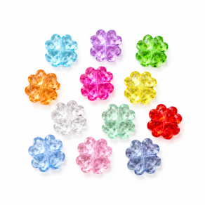 13mm 네잎 클로버 비즈 150pcs 색상 12종