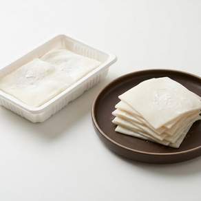 지리산 찹쌀떡 슬라이스 모찌피 600G ( 32G * 20매 ) 국산찹쌀함량 70% 모찌시트 과일모찌 초코찹쌀떡 만들기 찹쌀떡피 냉동배송