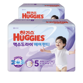 하기스 2024년 맥스드라이에어 팬티형 기저귀 남여공용