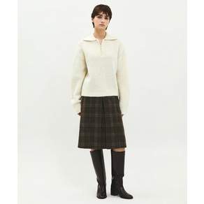 ROUGH SIDE WHITE LABEL Carol Check Skirt Brown