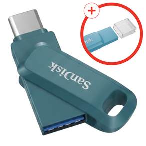 샌디스크 USB 메모리 울트라 듀얼 OTG USB 3.2 DDC3 나바지오베이 + A타입 단자 보호캡 패키지