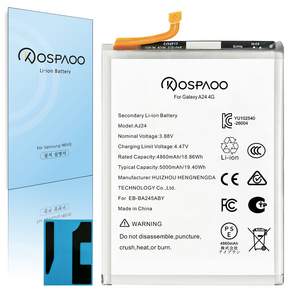 삼성 갤럭시 A24 4G 교체형 배터리 용량4860mAh KC인증 교체 동영상 한국어 설명서 EB-BA245ABY Li-ion Battery(No Tool)