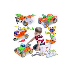 4-8세 어린이를 위한 164 PCS 빌딩 장난감 교육용 STEM 활동 Erector 빌딩 블록 세트 소년 및 소녀를 위한 건설 창의 게임