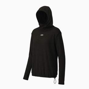 미나수 Wool High Neck Waffle Hoodie_Black 3