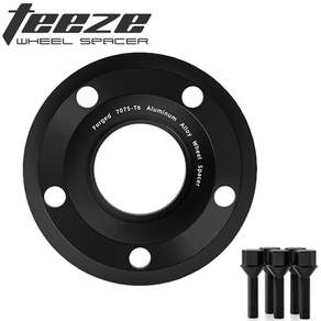 허브스페이스 휠 티즈 포 아우디 A1 PCD 5X100 CB 57.1 M14X1.5 단조 알루미늄 블랙 스페이서 허브 어댑터 1개