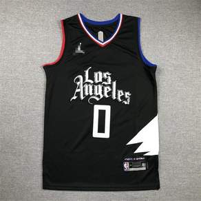 NBA 로스앤젤레스 클리퍼스 0번 러셀 웨스트브룩 3세 어슈어드 에디션 유니폼 농구 상의 민소매 조끼 티셔츠