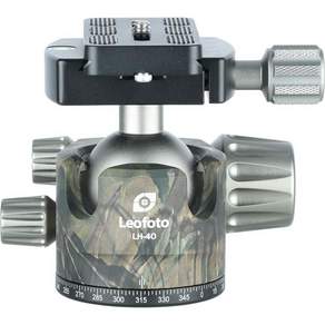 LEOFOTO LH40 카모 40mm 로우 프로파일 볼헤드 아르카RRS 호환 독립 팬락 위장