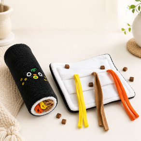 강아지 노즈워크 장난감 김밥 스시 디자인 삑삑이 간식 숨기기