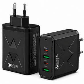 50W PD 고속충전기 4포트 C타입 2PD 2USB QC3.0 멀티충전 어댑터HJ-CDT7233